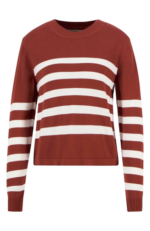 Barbour Stripe Cotton Blend Sweater In Red