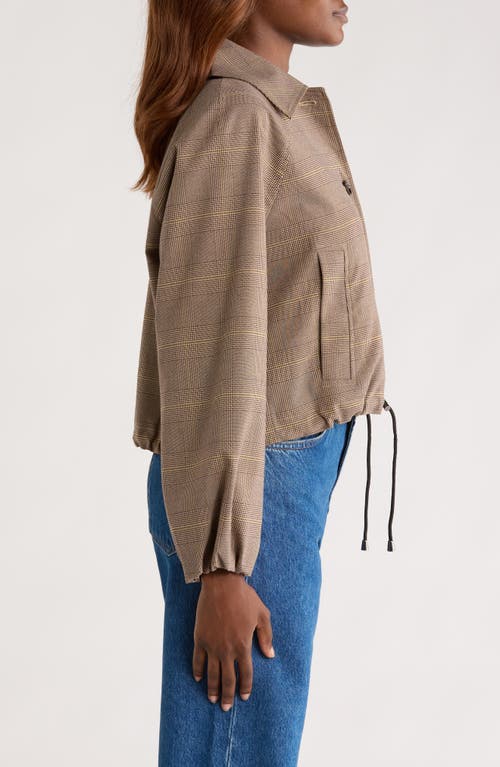 Rails North Plaid Bomber Jacket In Brown