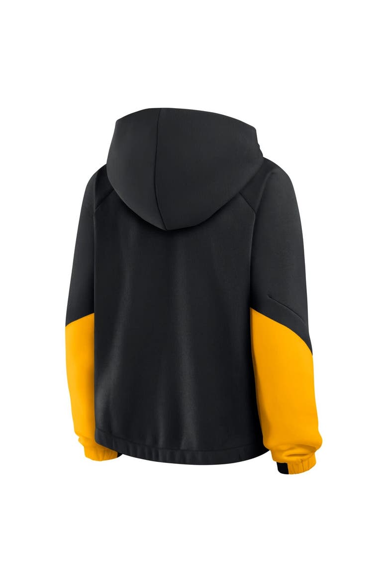 Women's Fanatics Black Pittsburgh Steelers Oversized Redzone Bubble Screen Pullover Hoodie, Alternate, color, Black