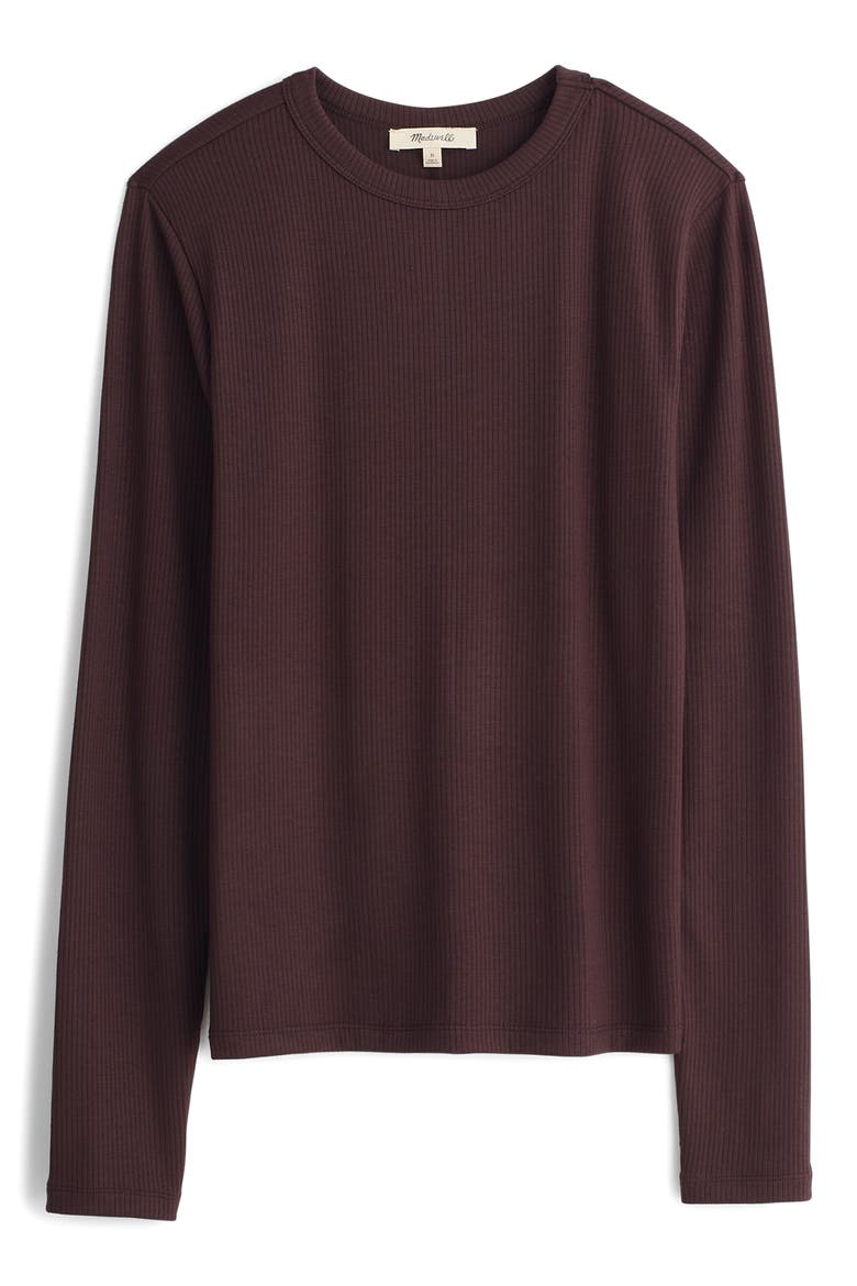 Drapey Long Sleeve Rib T-Shirt (Women) | Nordstromrack