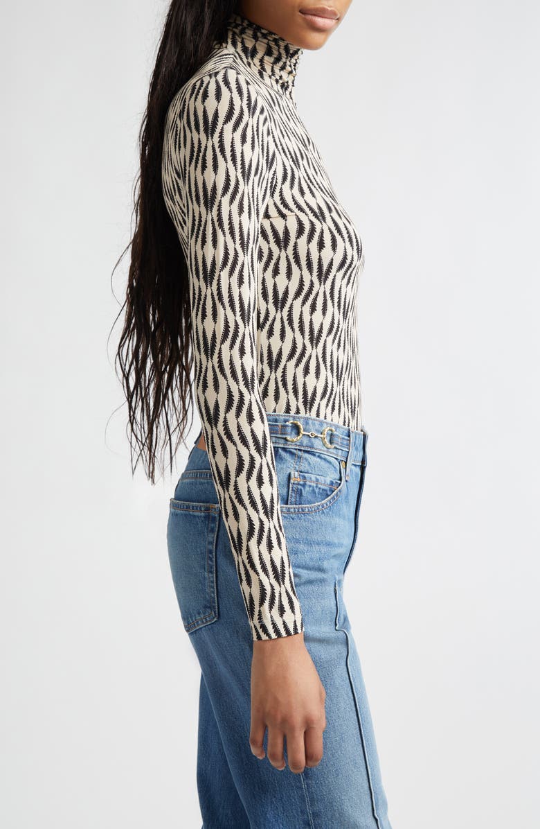 Ulla Johnson Aurelia Funnel Neck Jersey Top, Alternate, color, Silhouette