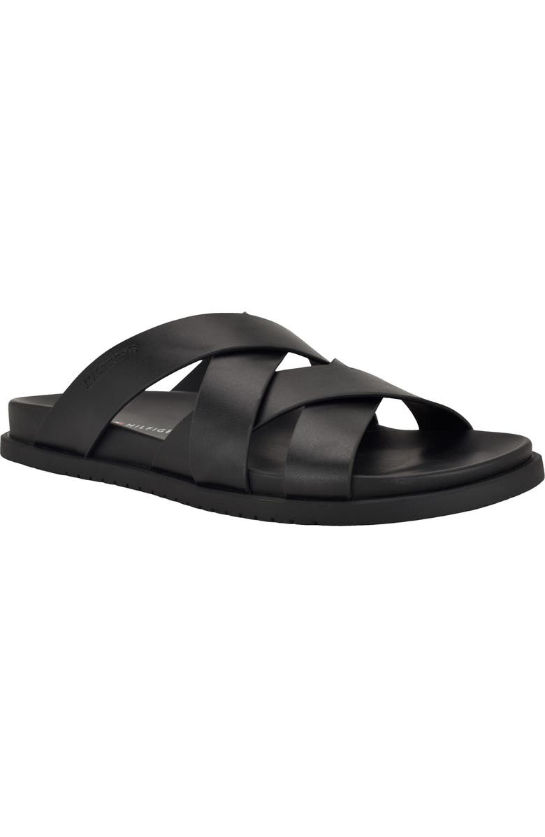 Tommy Hilfiger Bivin Crossover Slide Sandal, Main, color, Black
