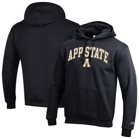 Men's Champion  Black Appalachian State Mountaineers Arch Over Logo Pullover Hoodie