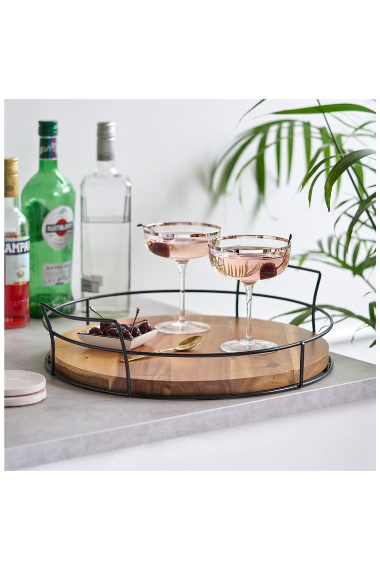 Modern Manor Acacia Cocktail Tray, Alternate, color, BROWN
