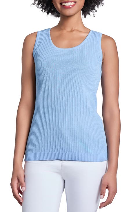 Black and White Scoop Neck Sweater-like Top main image 1