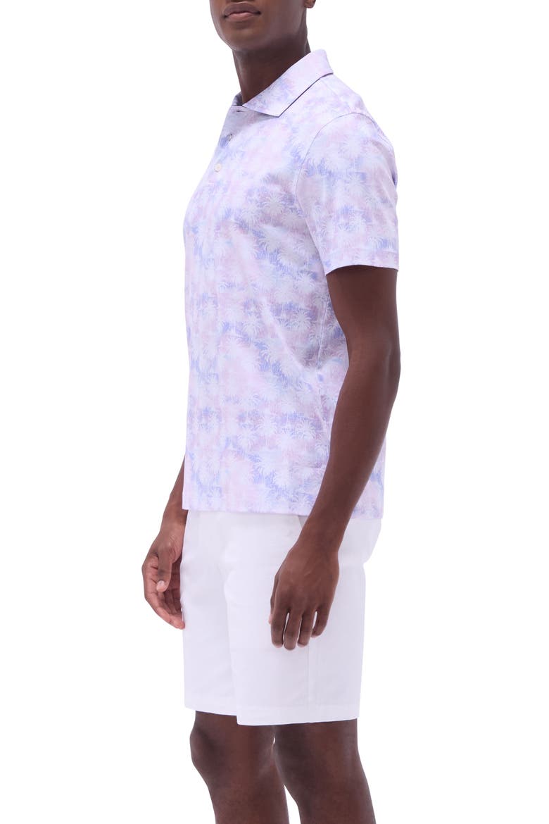 Hendrix Digital Palm Print Pima Cotton Polo, Alternate, color, PINK
