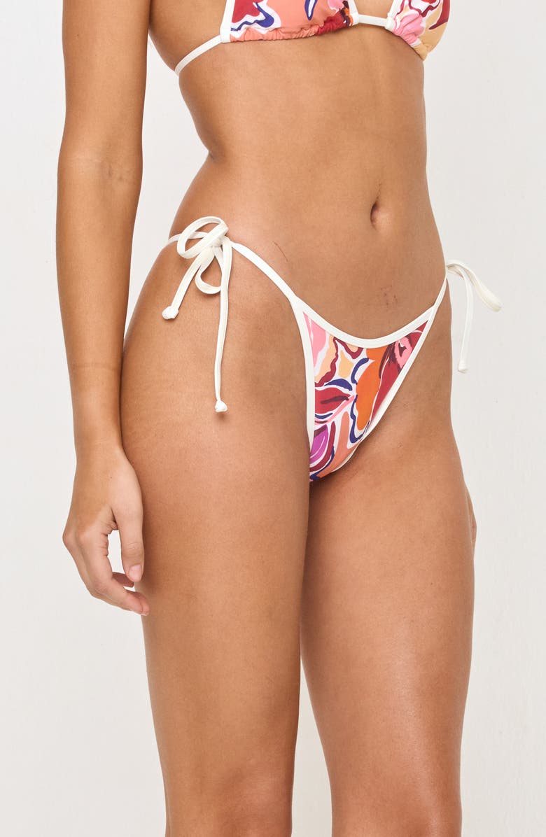 LSPACE Levy Bitsy Side Tie Bikini Bottoms, Alternate, color, Lost In The Blooms