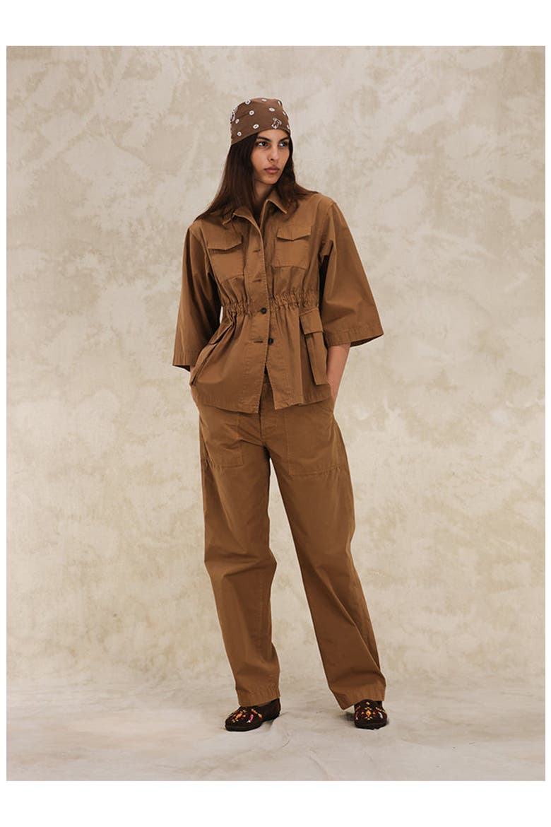 Flegia Sahariana Cotton Jacket, Alternate, color, CACAO