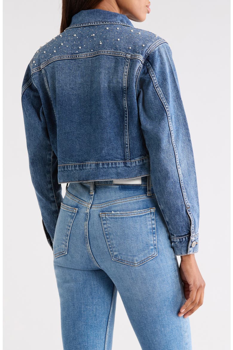 Essential Crop Denim Jacket, Alternate, color, INDIGO1186
