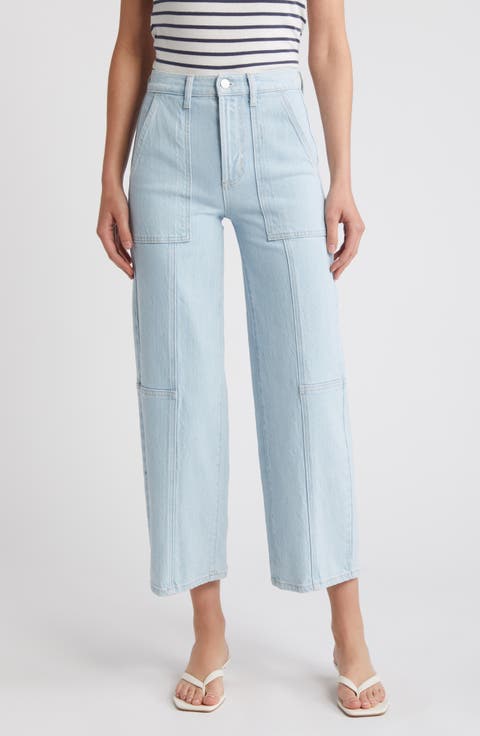Getty High Waist Crop Utility Jeans (Oceanview)