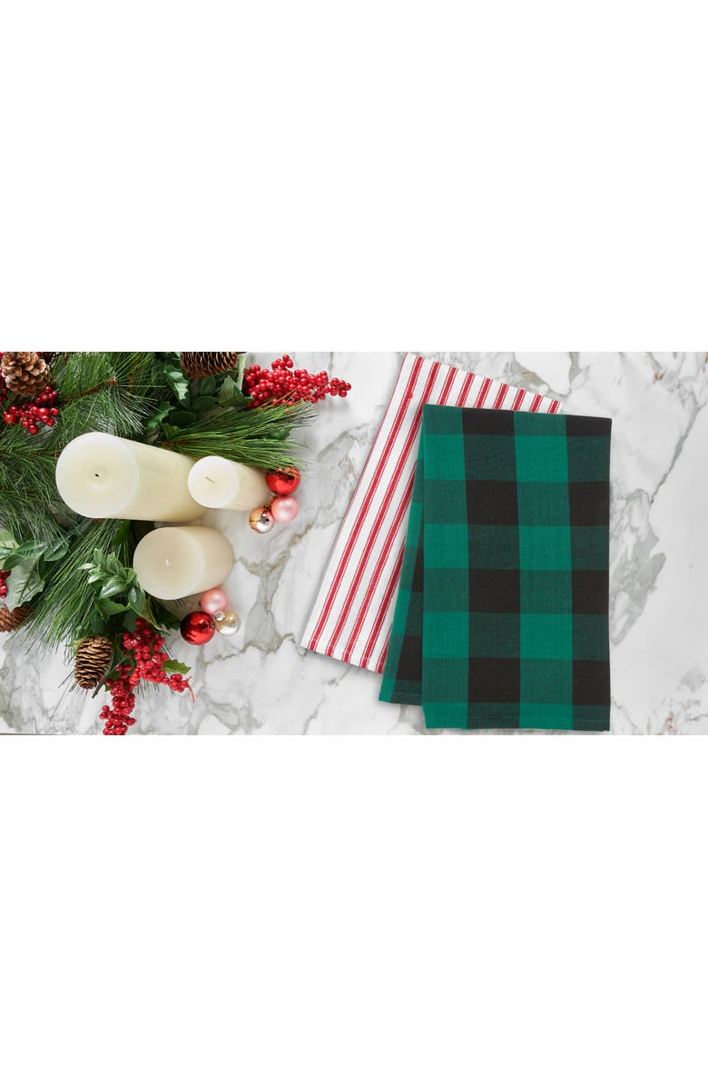 C&F Home Franklin Plaid Cotton Kitchen Towel, Alternate, color, Green