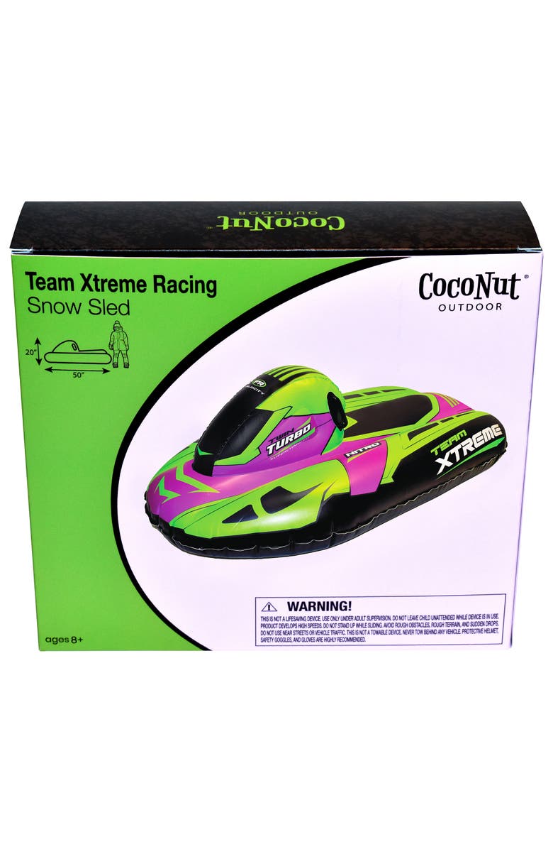 Coconut Outdoor Team Xtreme Racing Snowmobile Sled Limepinkblack, 50X20" 8+, Alternate, color, 