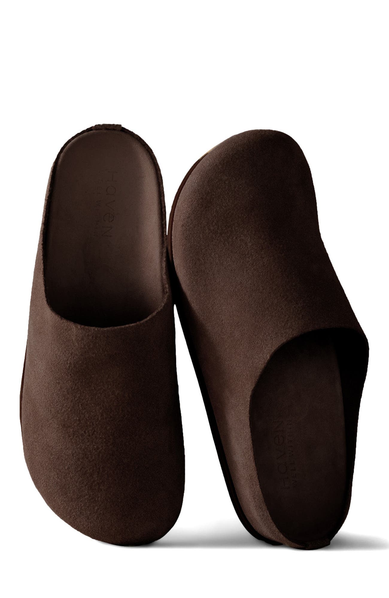 Haven Well Within Suede Clogs, Main, color, Espresso Bean