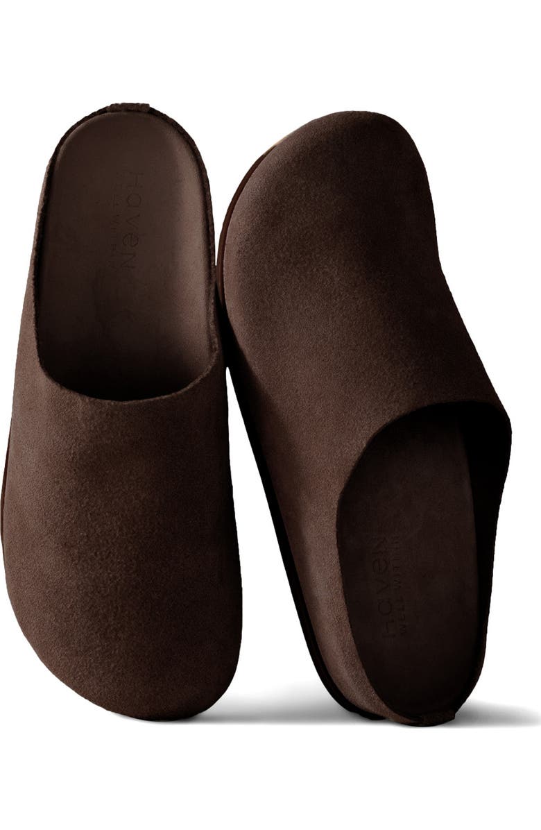 Haven Well Within Suede Clogs, Main, color, Espresso Bean