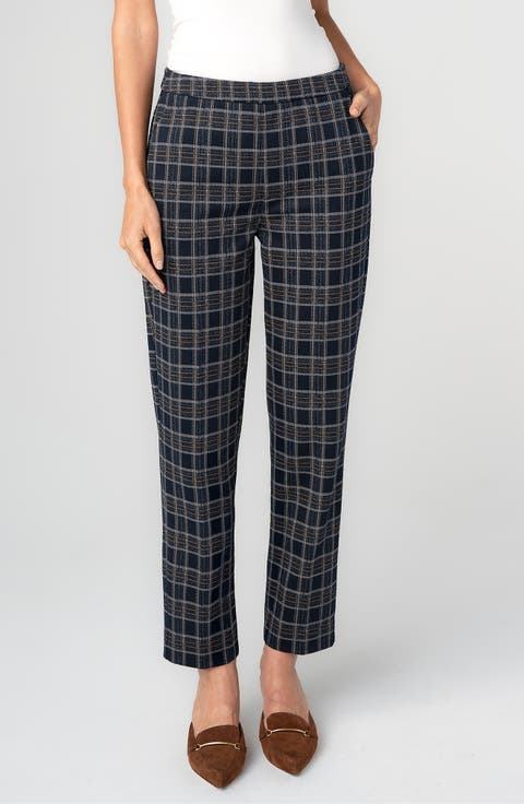 Kayla Plaid Pull On Pants