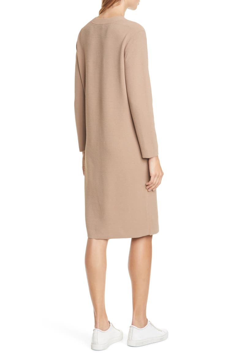 Long Sleeve Ribbed Sweater Dress, Alternate, color, TAN