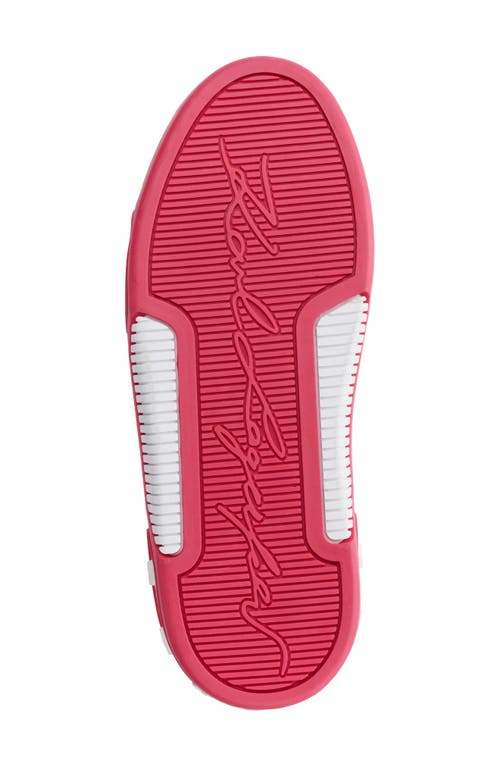 Shop Karl Lagerfeld Charna Lace Up Sneaker In Teaberry