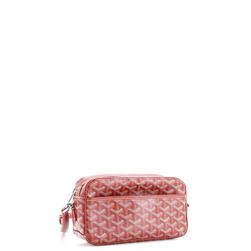 Pre-owned Goyard Goyard Cap Vert Bag Coated Canvas In Red
