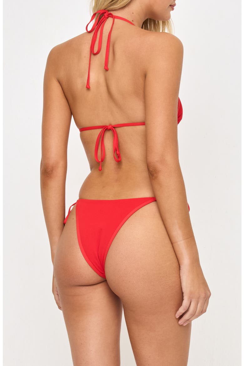 Banning Side Tie Bikini Bottoms, Alternate, color, FLAME