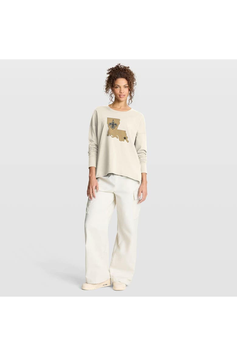 Women's Fanatics Cream New Orleans Saints Dove Legacy Long Sleeve T-Shirt, Alternate, color, Cream