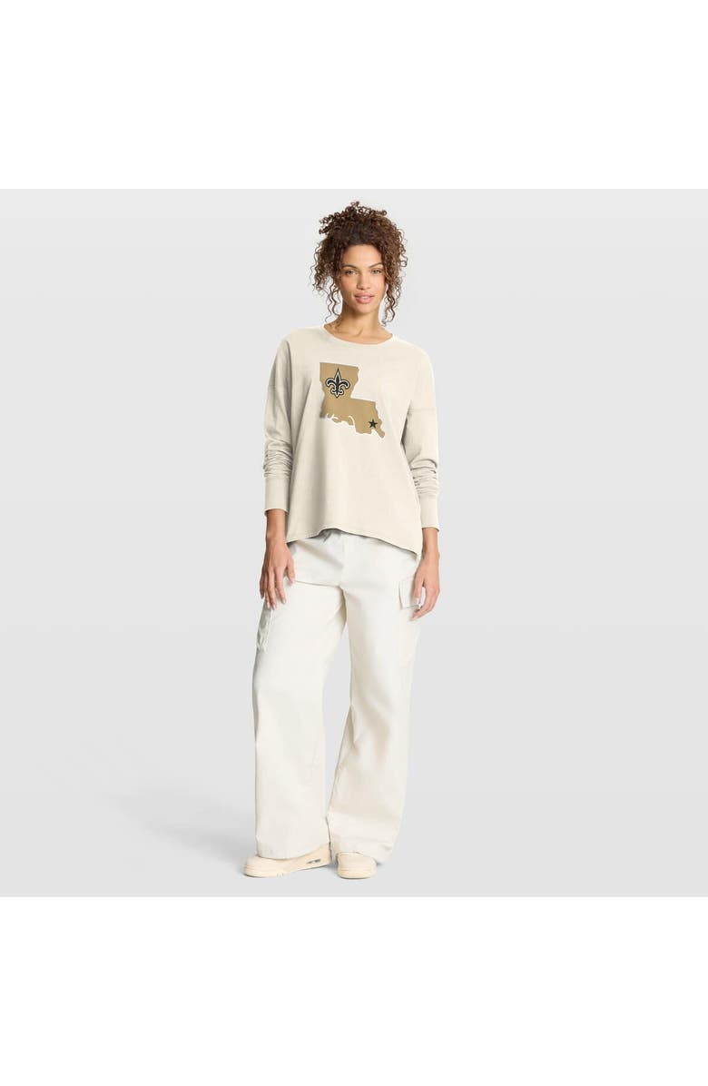 FANATICS Women's Fanatics Cream New Orleans Saints Dove Legacy Long Sleeve T-Shirt, Alternate, color, Cream