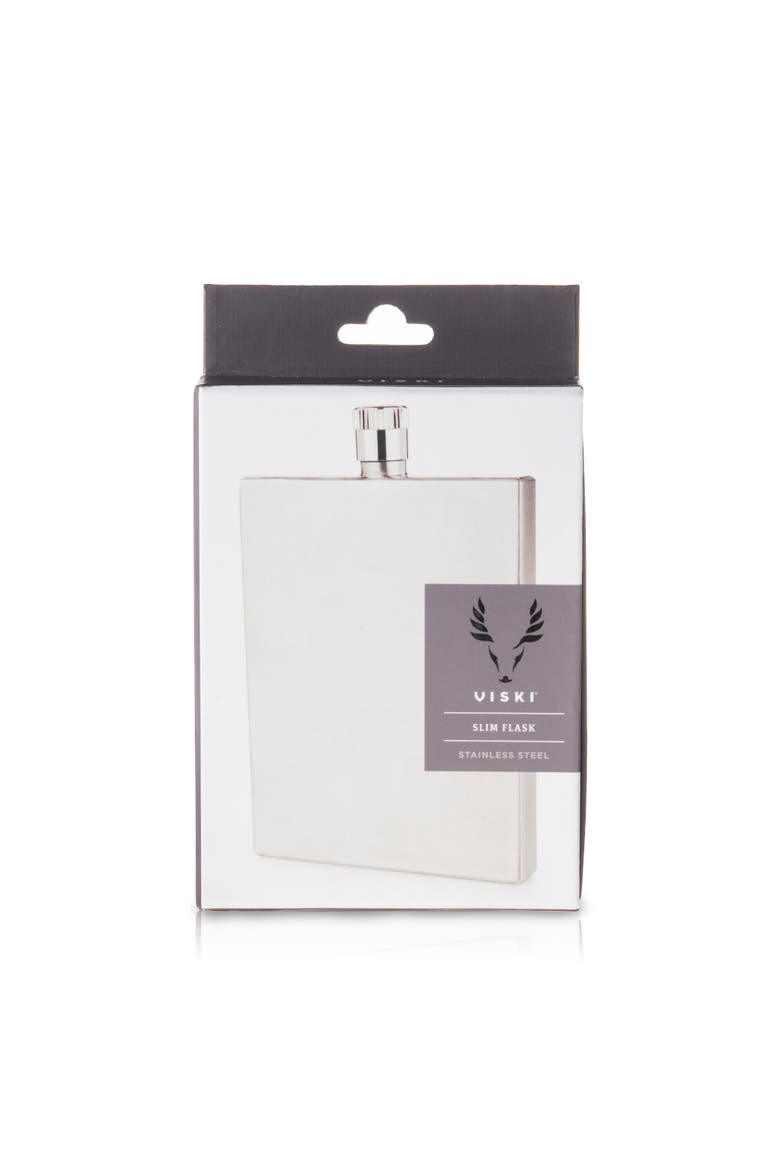 Harrison 2 oz Slim Flask in Stainless Steel, Alternate, color, Silver