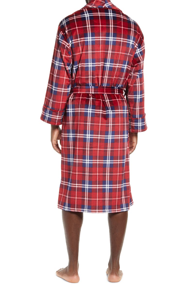 Daniel Buchler Plaid Velour Robe, Alternate, color,