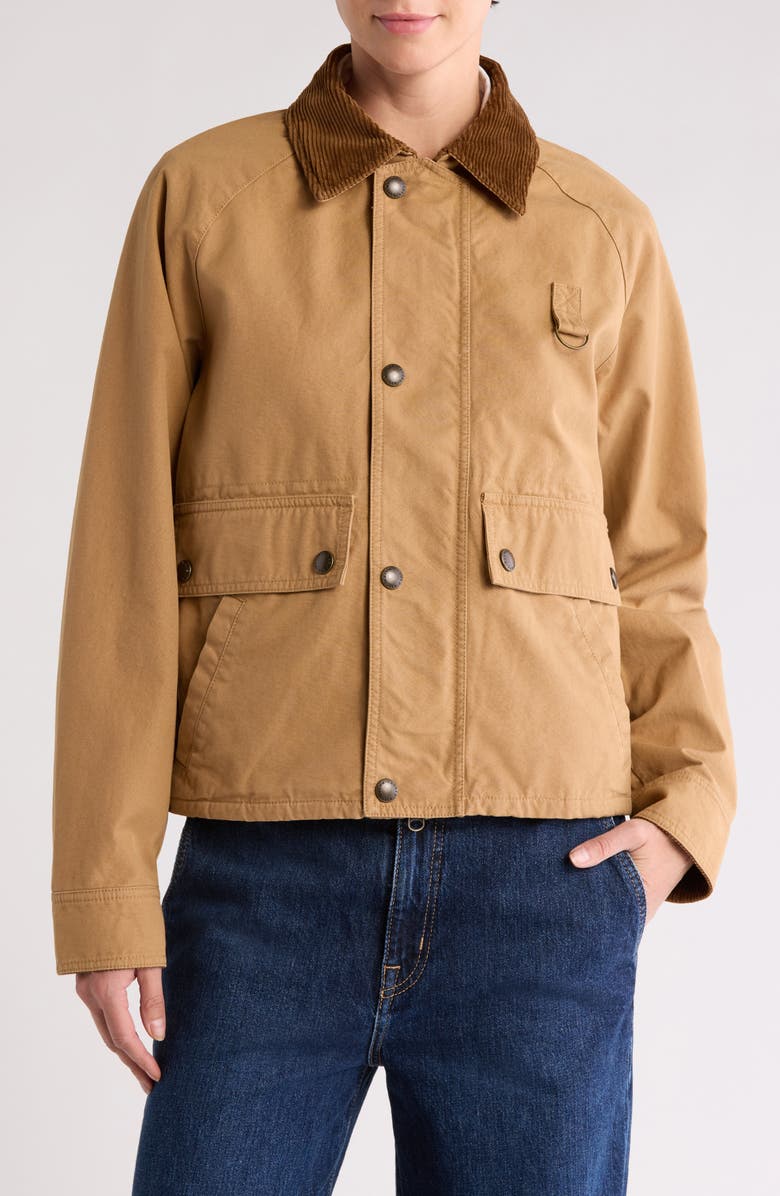 Polo Ralph Lauren Corduroy Collar Cropped Utility Jacket, Alternate, color,