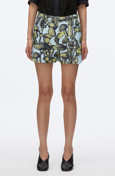 Ethereal Mushrooms Cotton & Silk Shorts