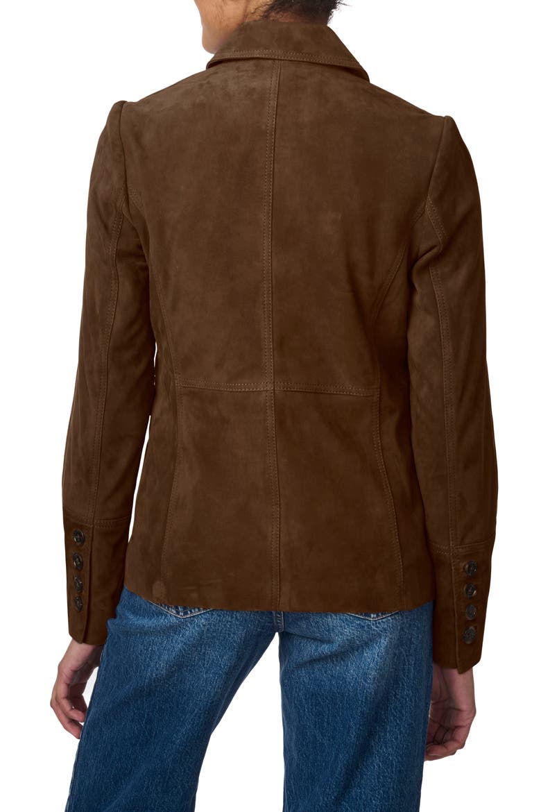 Suede Shirt Jacket, Alternate, color, CHESTNUT