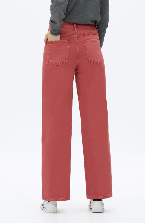 Bayeas Flora High Rise Straight Jeans In Pink