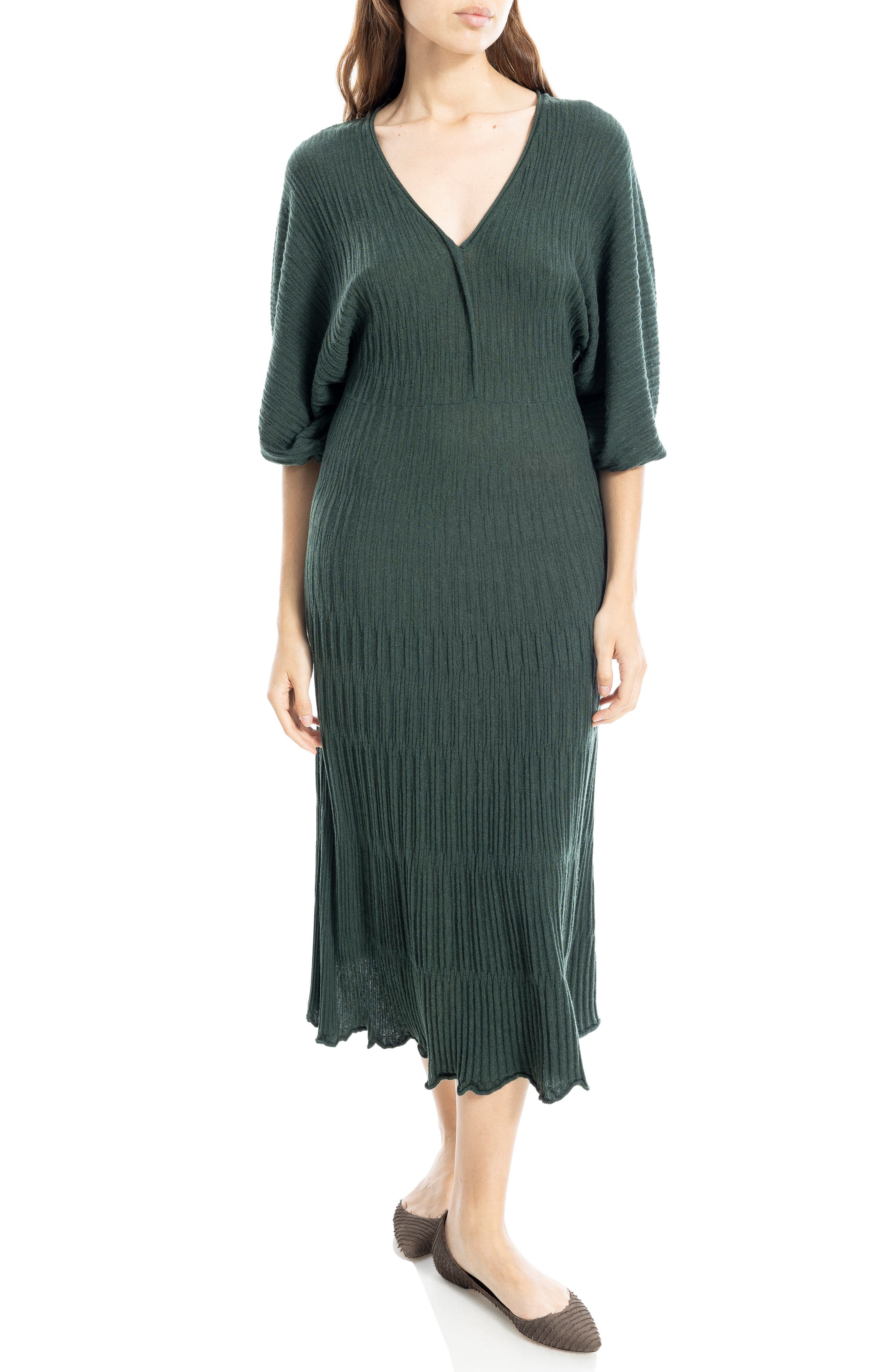 Balloon Sleeve Midi Sweater Dress - image 3