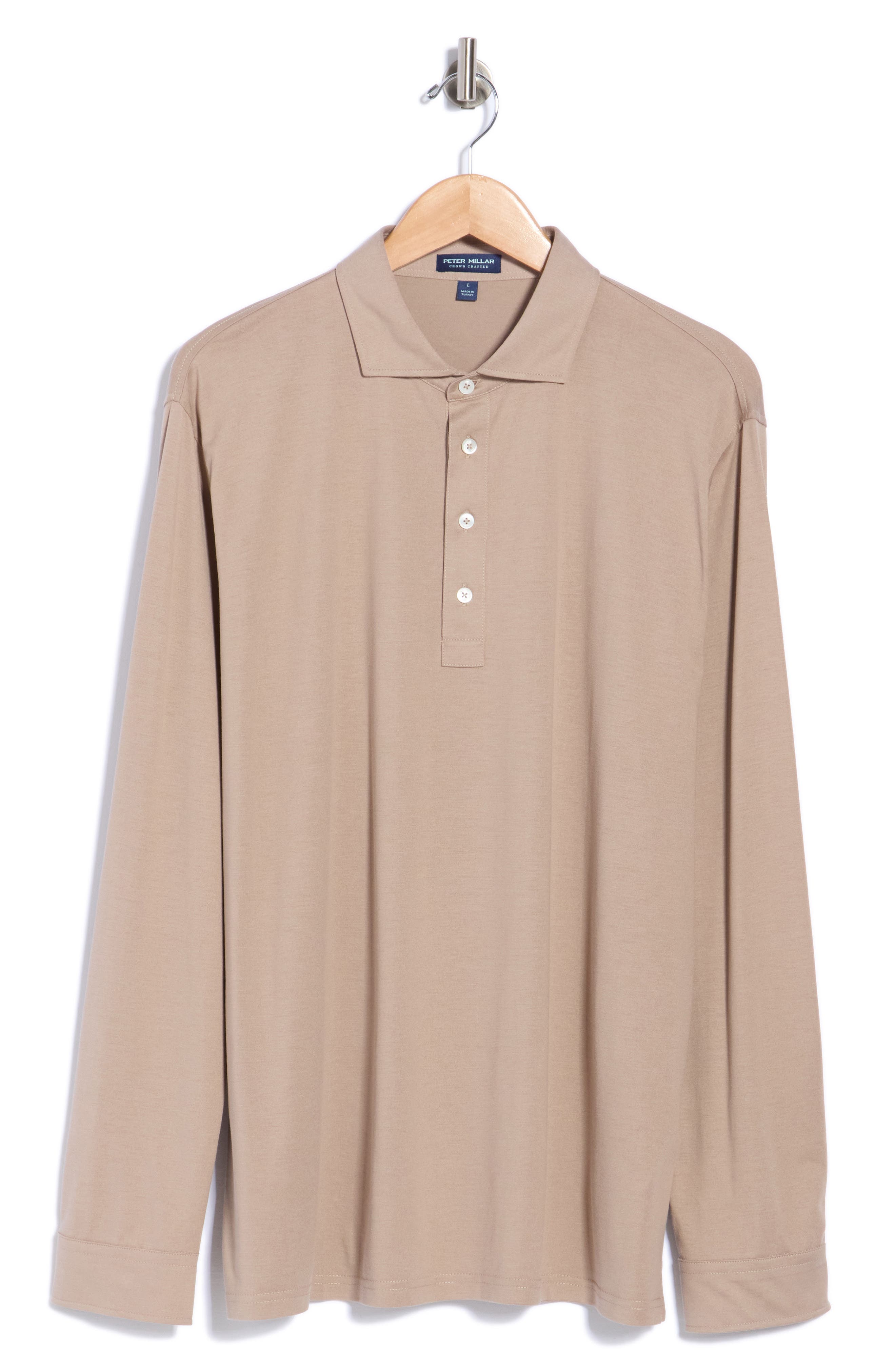 Ashby Silk & Cotton Long Sleeve Polo