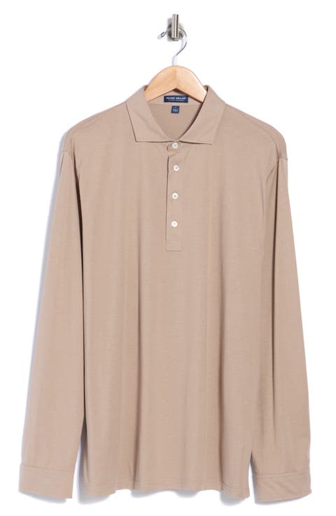 Ashby Silk & Cotton Long Sleeve Polo
