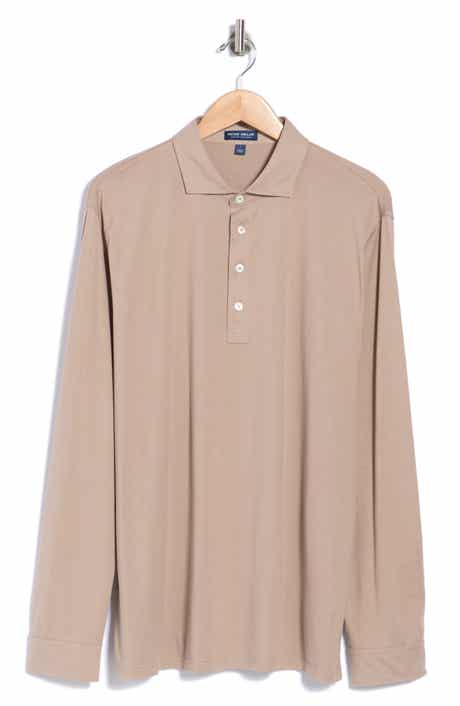 Ashby Silk & Cotton Long Sleeve Polo