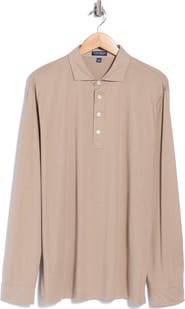 Peter Millar Ashby Silk & Cotton Long Sleeve Polo