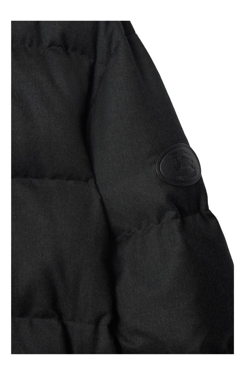 Burberry Wool Snowdon Puffer Jacket, Alternate, color, Charcoal Grey