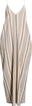 Elan Stripe Sleeveless Cover-Up Maxi Dress