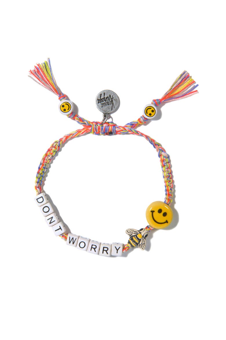 Don't Worry Bee Happy Bracelet, Main, color, Rainbow