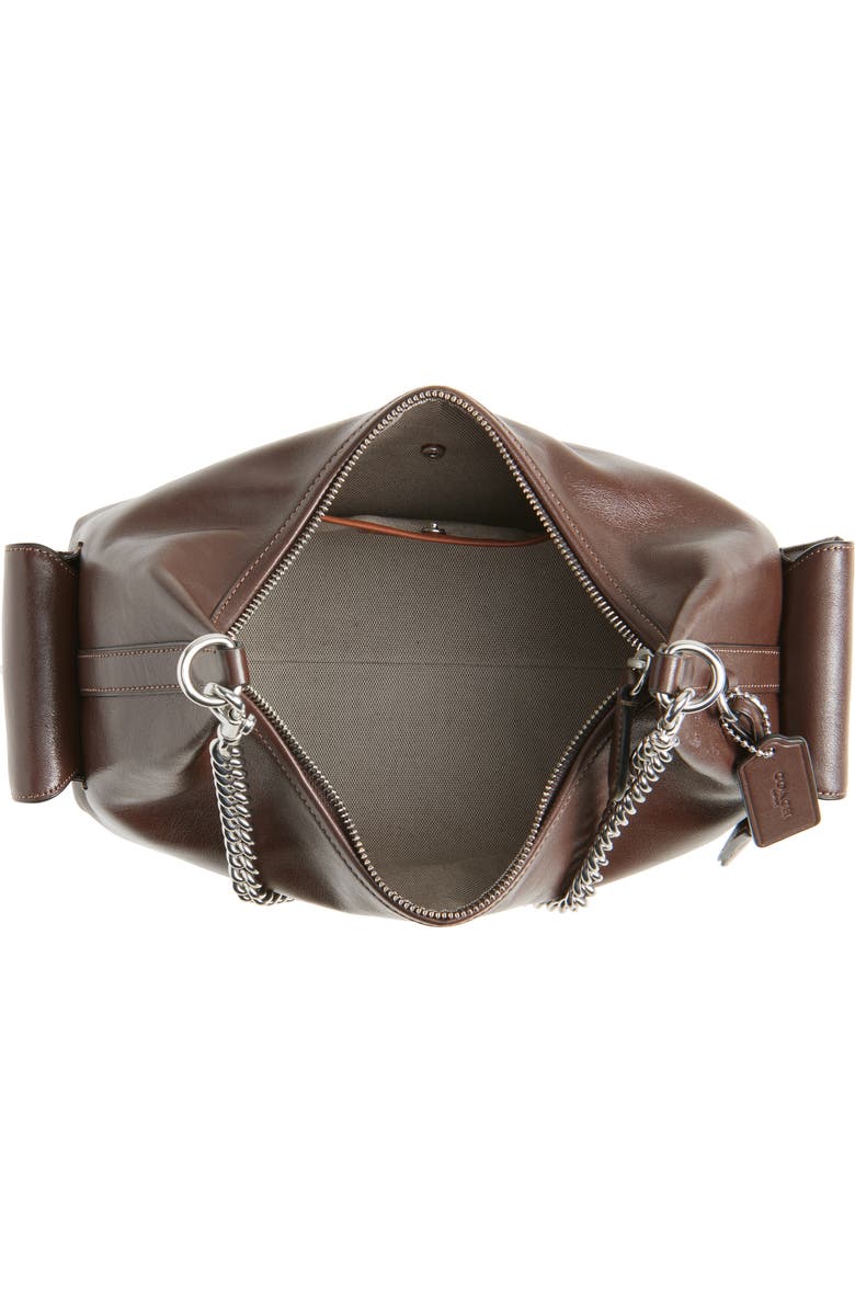 COACH Juliet 30 Glazed Leather Pocket Bag, Alternate, color, Maple