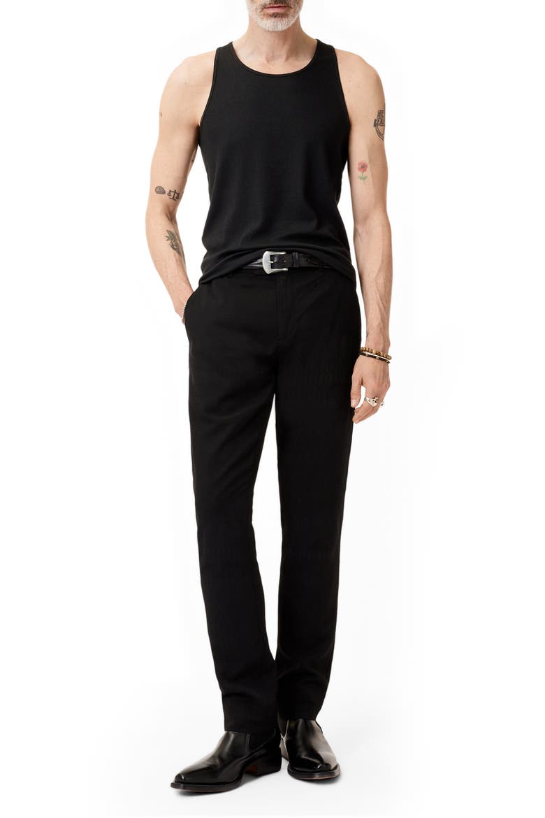 Olin Rib Cotton & Lyocell Blend Tank, Alternate, color, BLACK