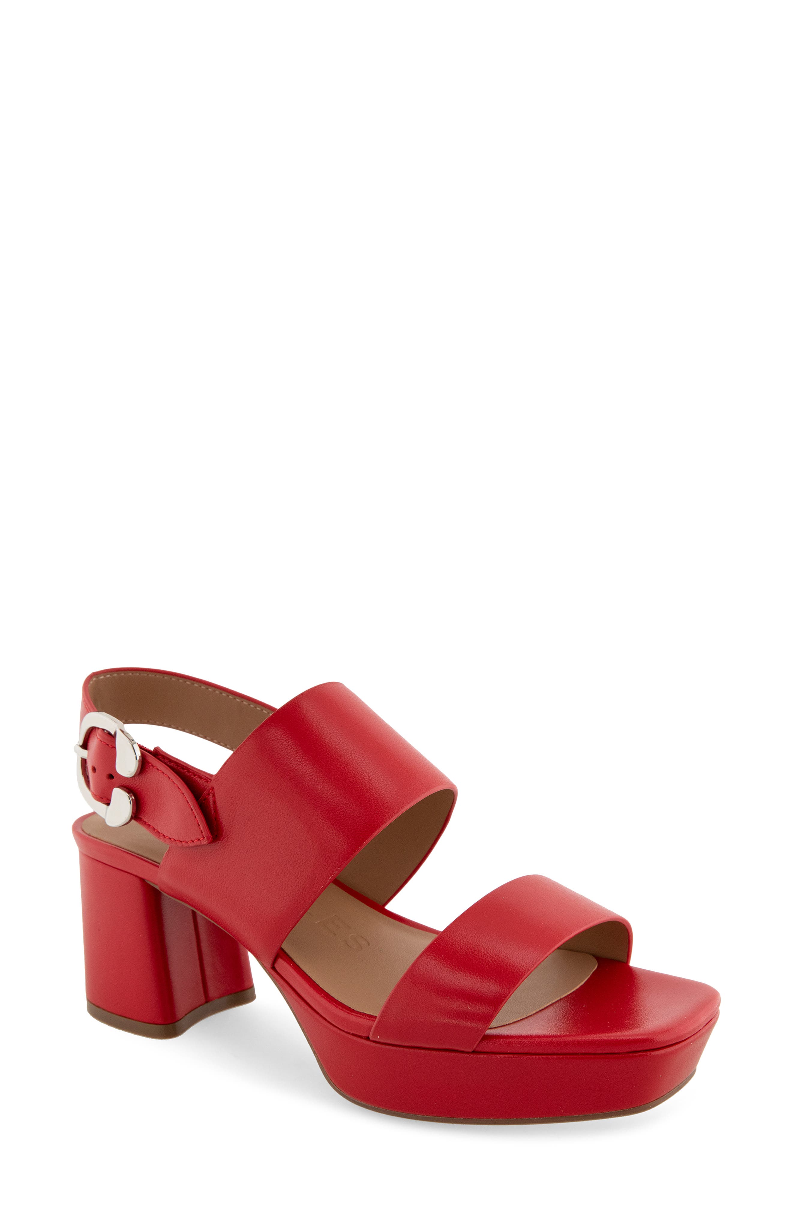 Aerosoles Prym Slingback Platform Sandal, Main, color, Racing Red