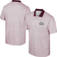COLOSSEUM Men's Colosseum White/Maroon Montana Grizzlies Print Stripe Polo