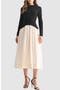 Long Sleeve Mixed Media Maxi Dress