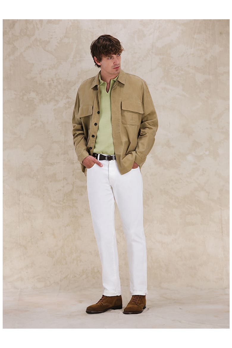 Mark Cotton Cerato Overshirt, Alternate, color, BEIGE