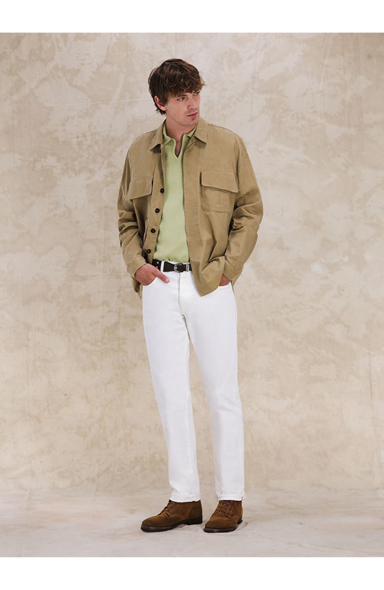 Fortela Mark Cotton Cerato Overshirt, Alternate, color, Beige