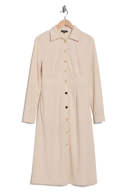 Area Stars Dion Long Sleeve Shirtdress In White