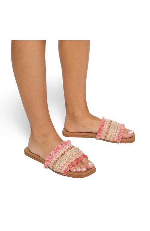 Roxy Positano Slide Sandal In Pink