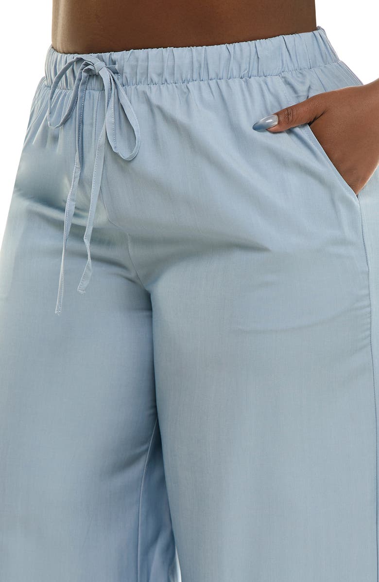 Nina Leonard Full Wide Leg Pants, Alternate, color, Light Blue