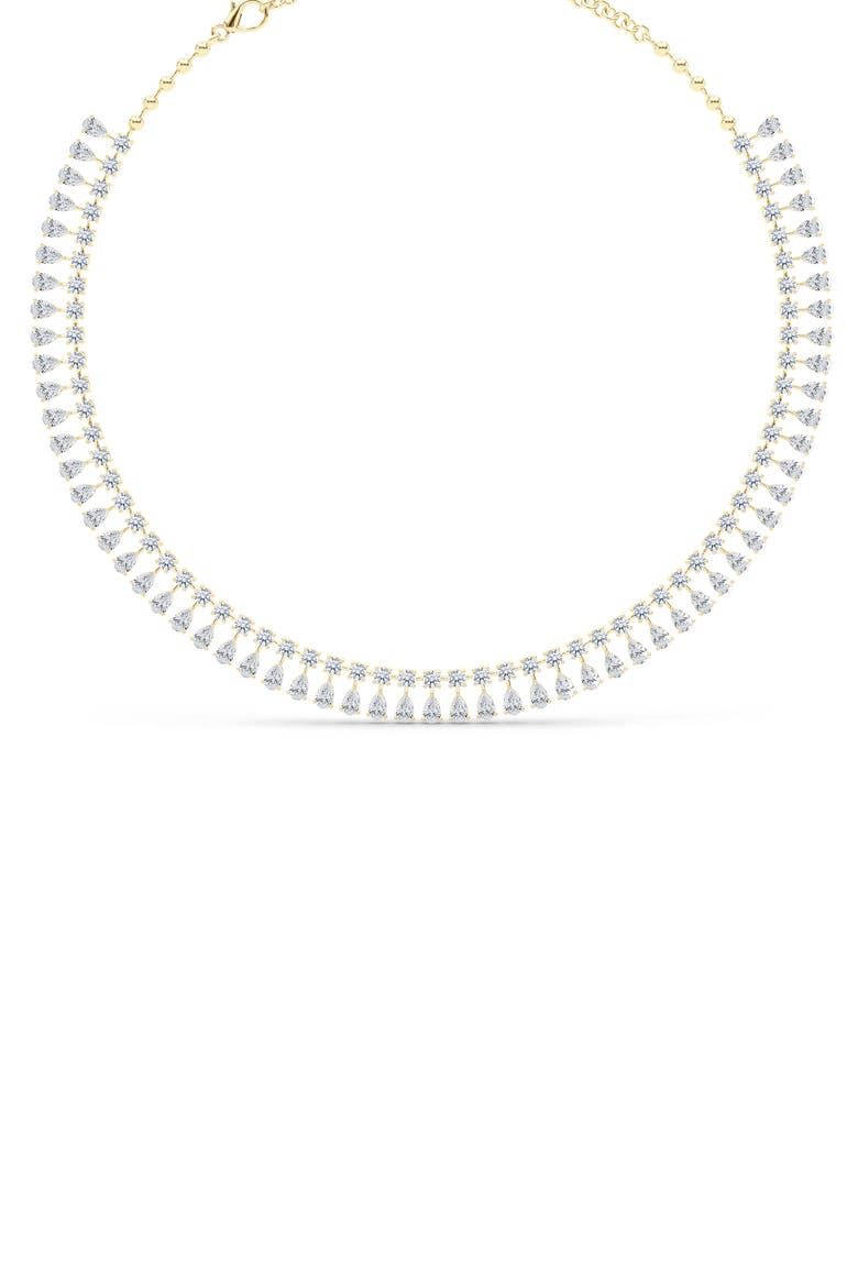 Lab Created Diamond Frontal Necklace, Alternate, color, 18K YELLOW GOLD